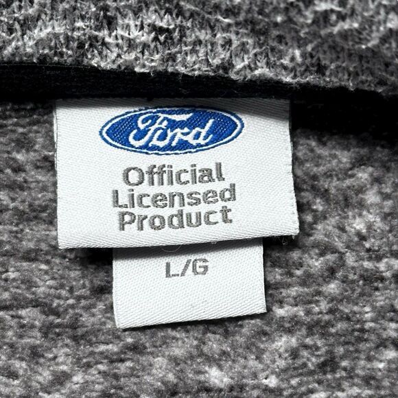 Ford Mustang Jacket Women L Gray Full Zip Fleece Embroidered Logo - Picture 8 of 13